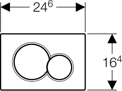 Geberit 115770115 Betätigungsplatte Sigma01, Kunststoff für 2-Mengen-Spülung 1 Stück Weiss, Weiss