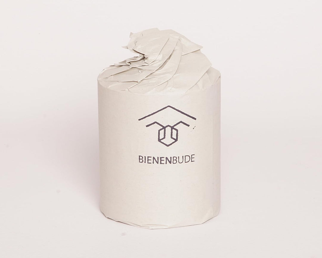 BienenBude I Bienenwachskerze I 1 Stück 10 x 8 cm I Handgefertigte Stumpenkerze I Direkt vom Imker