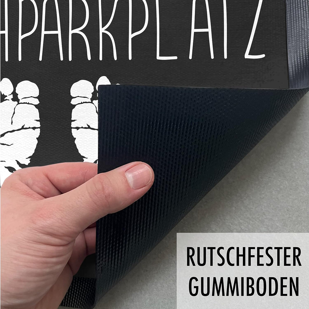 Trendation - Schuhparkplatz Lustige Fussmatte Geschenk Fussmatte mit Spruch Innen und Aussenbereich