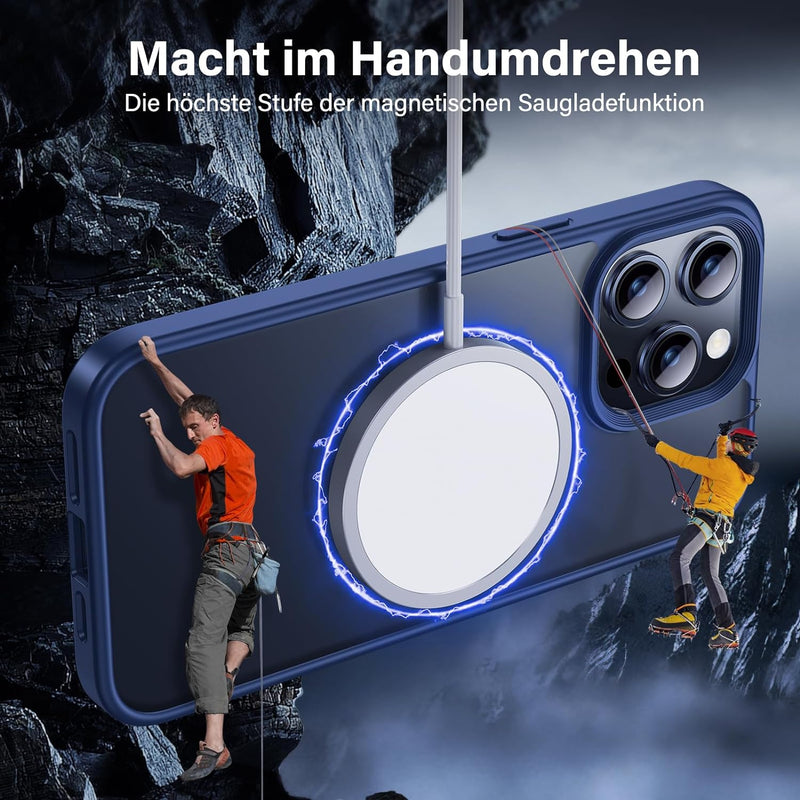 UniqueMe 5-in-1-Set für iPhone 15 Pro Max Hülle, [Nie Vergilbung] Handyhülle für iPhone 15 Pro Max C