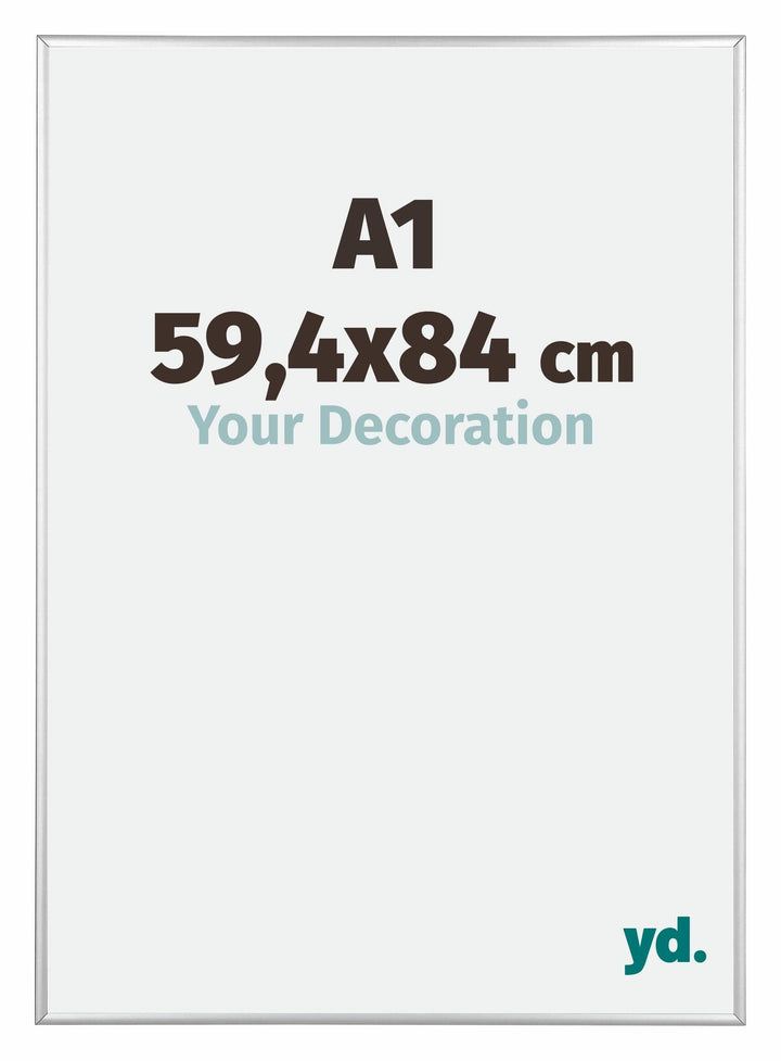 yd. Your Decoration - Bilderrahmen DIN A1 59,4x84 cm - Bilderrahmen aus Aluminium mit Acrylglas - An