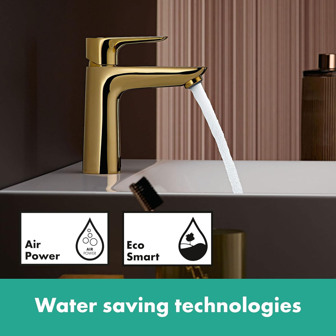 hansgrohe Wasserhahn Talis E CoolStart (wassersparende Armatur mit hohem Auslauf 110mm, Zugstangen-