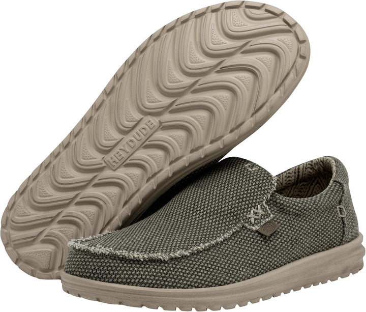 HEYDUDE - Mikka Braided Herren - Slip on Schuhe - Mokassin Stil 38 EU Army, 38 EU Army