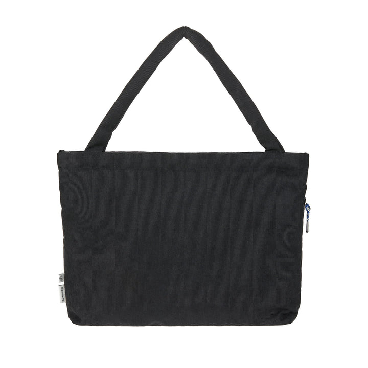 LÄSSIG Baby Wickeltasche Shopper mit Kinderwagenbefestigung/MIX Shopper Cord black Schwarz Cord, Sch