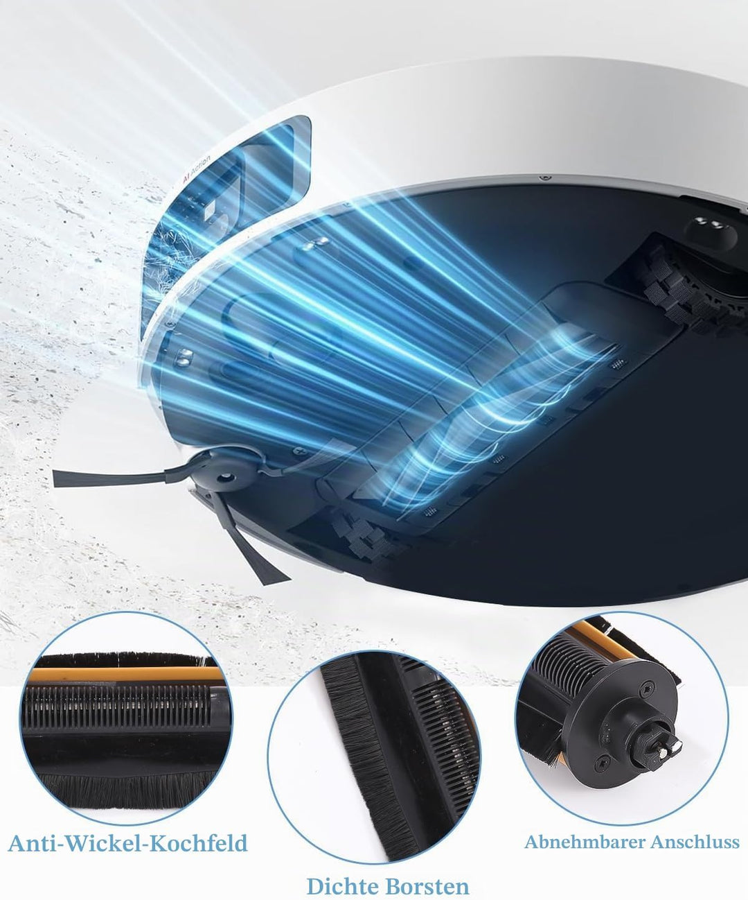 TriCut Bürste für Dreame X40 Ultra Complete/L40 Ultra/X40 Master/X30 Ultra/L20 Ultra/L20 Ultra Compl