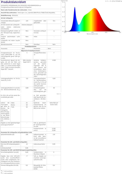 Emos LED Einbaustrahler 230V, 5W / 450lm, 50° schwenkbar, neutralweiss 4000k | Einbaustrahler LED Sp