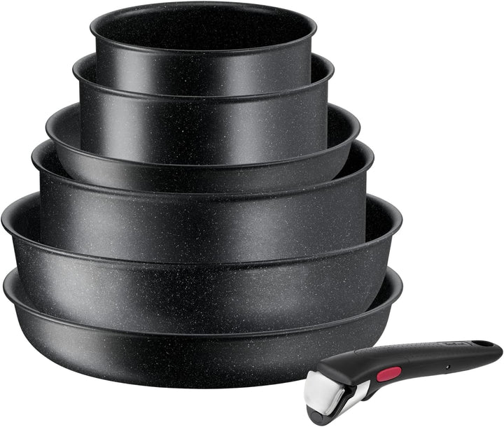 Tefal Ingenio L3998702 Kochgeschirr, Induktion, Antihaftbeschichtung, stapelbar, platzsparend, Tempe