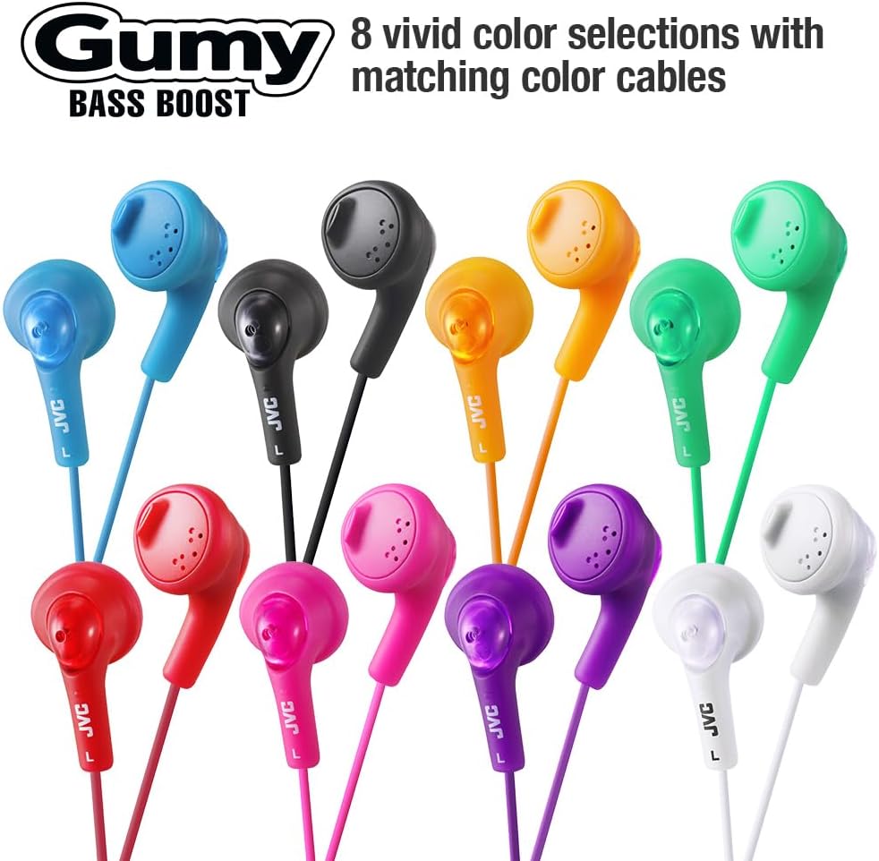 JVC HAF160R Gumy Ear Bud Headphone Red rot, rot