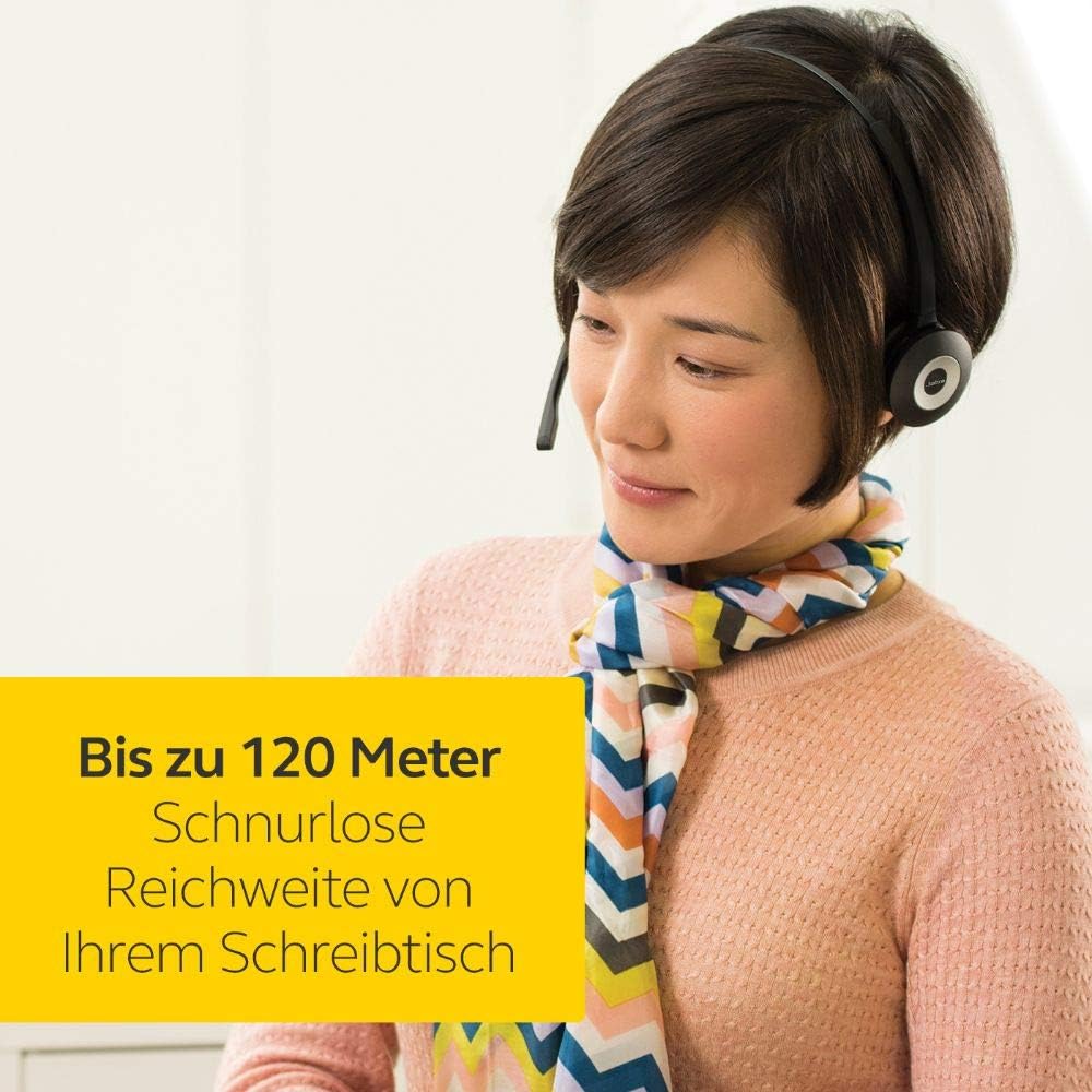 Jabra Pro 930 DUO UC DECT Kabelloses On-Ear Stereo Headset - Unified Communications zertifiziert - m