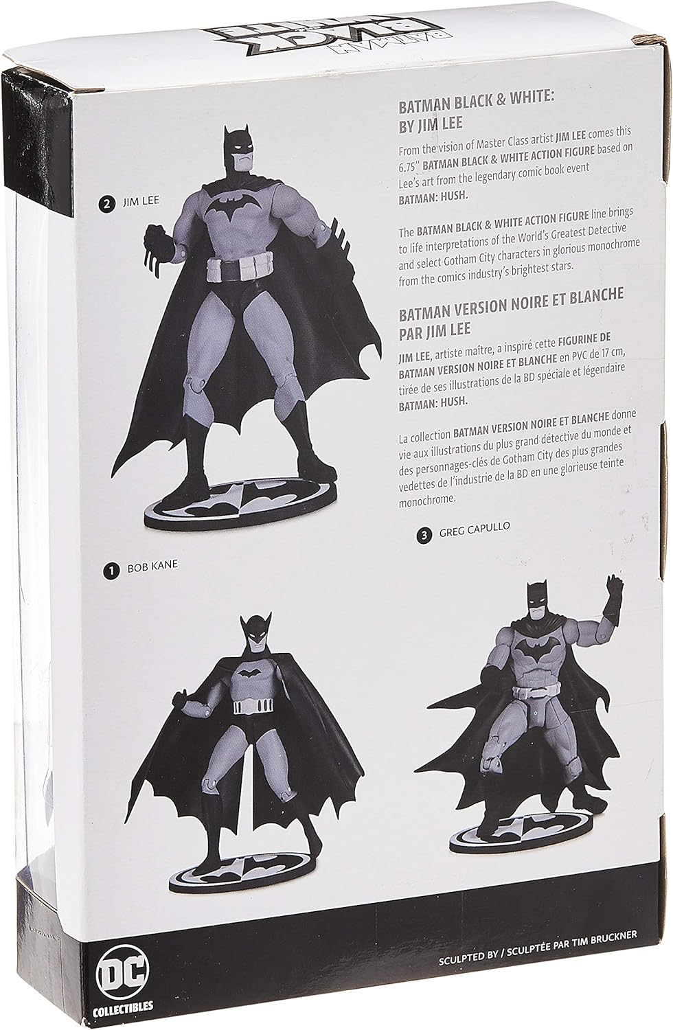 DC Comics Schwarz & Weiss Batman Action-Figur By Jim Lee