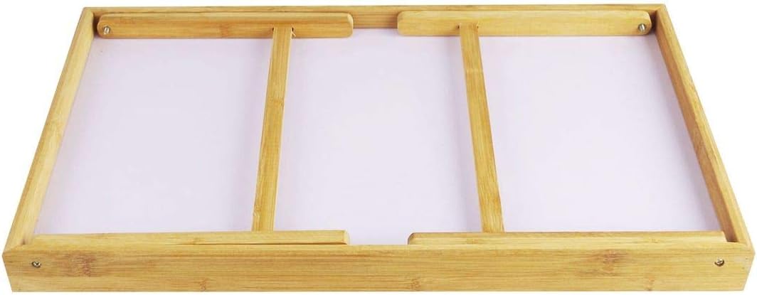 SERVIERTABLETT BETTTABLETT LAPTOPTISCH LAPTOP TABLETT KLAPPBAR aus BAMBUS HOLZ
