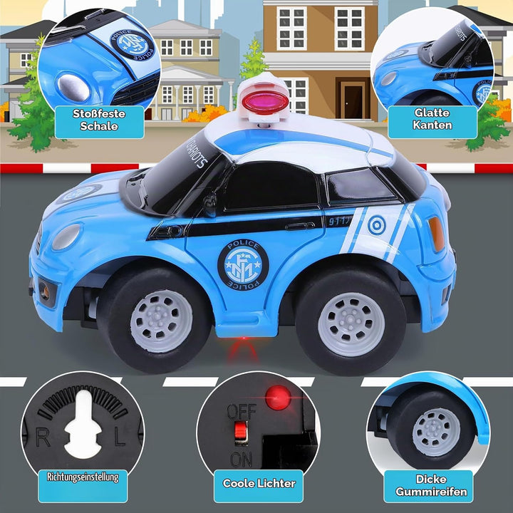 Highttoy Spielzeug ab 2 3 4 Jahre, Ferngesteuertes Polizeiauto Kinderspielzeug ab 2 Jahre 2.4GHz Fer