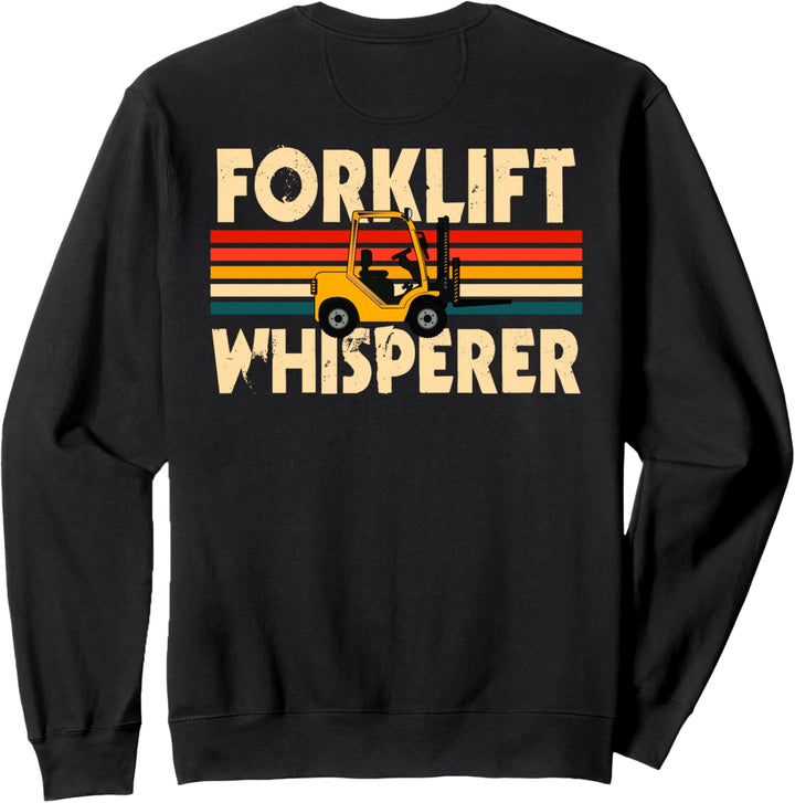 Gabelstaplerfahrer-Design auf der Rückseite der Kleidung Sweatshirt