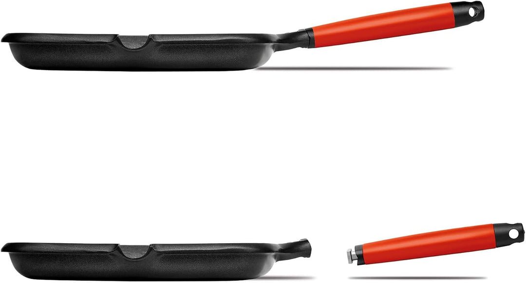 Castey Grill Pfanne / 27 cm / Aus Aluminium / Geeignet für Ofen und für alle Herdarten inklusiv Indu