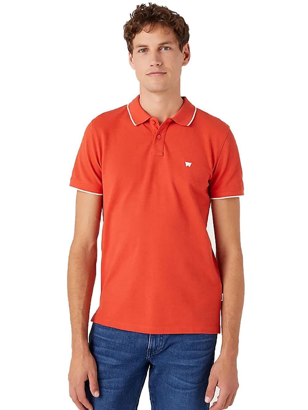 Wrangler Herren Polo Shirt Navy Shirt (1er Pack) XXL Rot, XXL Rot