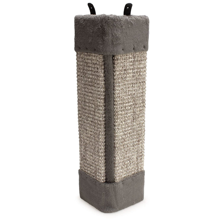 Arquivet Eckkratzer Grau für Katzen - 12 x 12 x 49 cm - grosse Eckkratzer - vertikale Kratzer für Ka