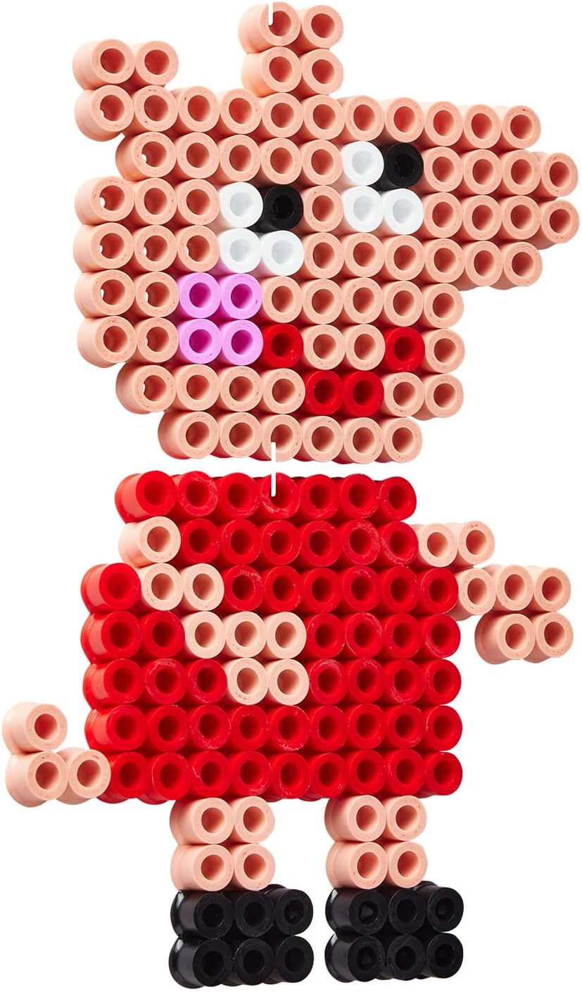 Hama Perlen 8755 Peppa Wutz & Schwester, Maxi-Box mit 900 Perlen, transparente Stiftplatte, Motivvor