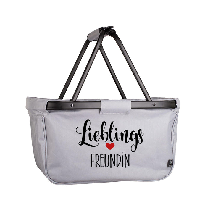 Herz & Heim® Einkaufskorb personalisiert/faltbar/modernes Design/Geschenk-Idee für Jedermann (Liebli