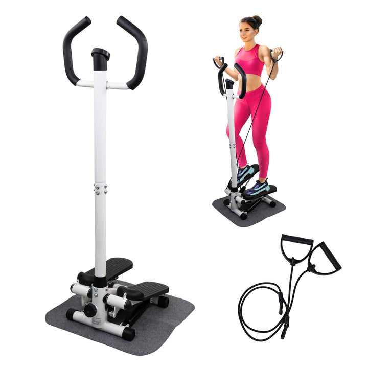 Mobiclinic®, Stepper mit Lenker, Höhenverstellbar, LCD-Monitor, Einstellbare Intensität, rutschfeste