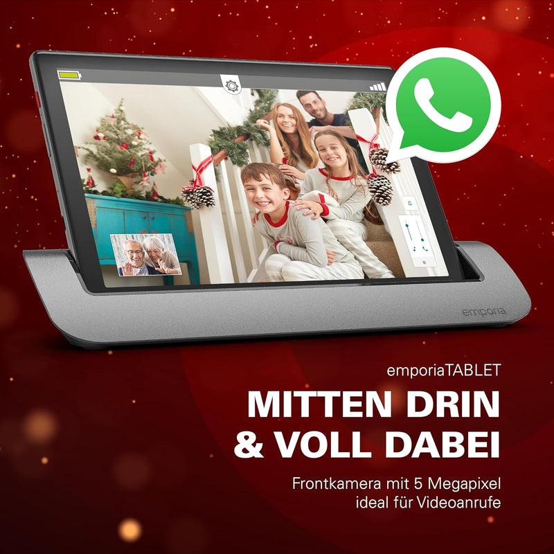 emporiaTABLET | Seniorentablet 4G Volte | Tablet-PC mit SIM-Karte | 10,1-Zoll-Display | Android 11 |