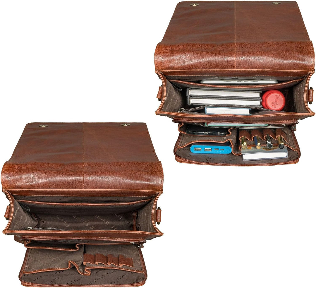 STILORD "Oxford Vintage Umhängetasche Leder Herren für 13 Zoll Tablet MacBooks und iPad Schultertasc