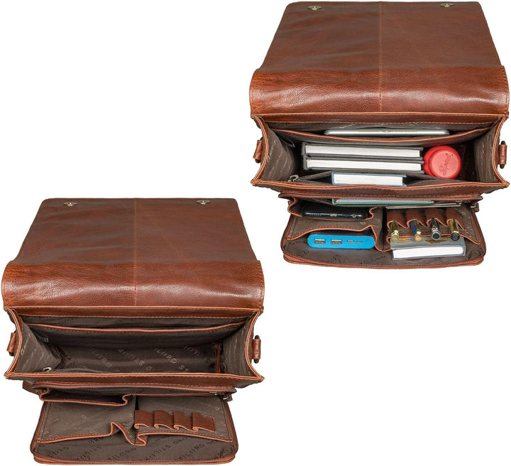 STILORD "Oxford Vintage Umhängetasche Leder Herren für 13 Zoll Tablet MacBooks und iPad Schultertasc