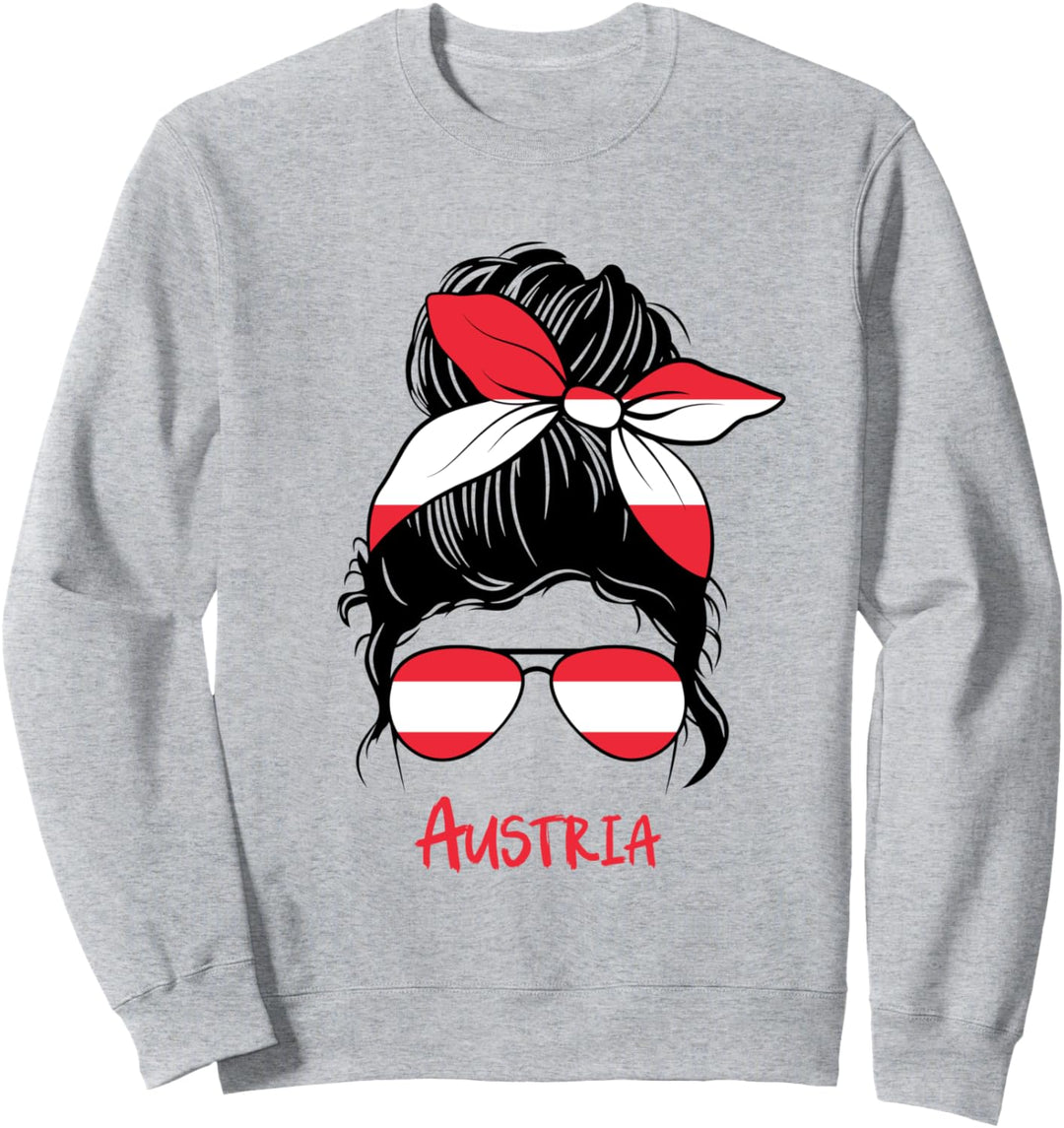 Österreich Mädchen Österreich Frau Flagge Sweatshirt