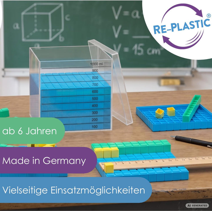 WISSNER aktiv Lernen - Kubikdezimeterwürfel - Re-Plastic