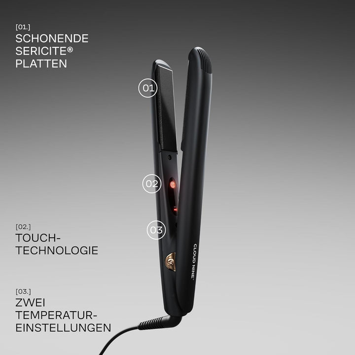 Cloud Nine The Touch Iron Haarglätter Gold Edition | Variable Temperaturregelung Schnellheiz-Touch-T