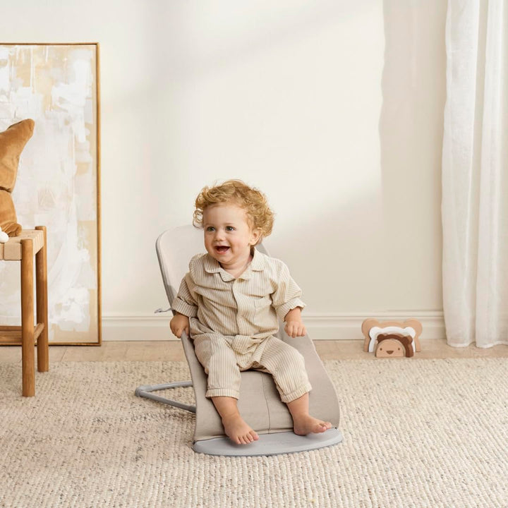 BabyBjörn Babywippe Bliss, Gewebt Melange, Hellbeige