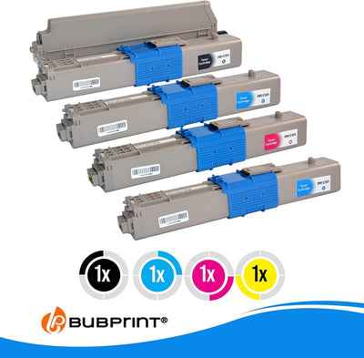 4er-Pack Bubprint Kompatibel Toner als Ersatz für Oki C301 C301DN C321 C321DN MC332 MC332DN MC340 MC