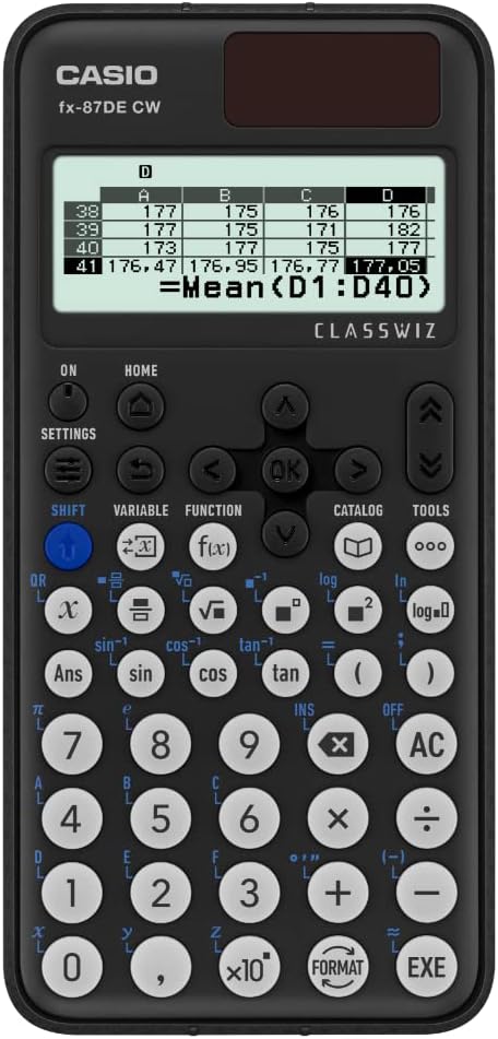 CALCUSO Sparpaket: Casio FX-87DE CW ClassWiz technisch-wissenschaftlicher Schulrechner + WYNGS Schut