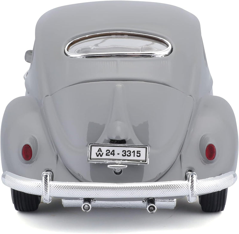 Bburago Volkswagen Käfer (1955): Modellauto im Massstab 1:18, Türen, Kofferraum und Motorhaube beweg