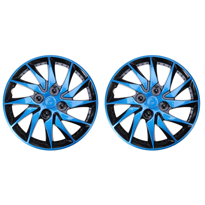 Auto Radkappen 14 Zoll Radzierblenden 2 Stücke Blau Schwarz Universal Auto Refit Zubehör für Fast Al
