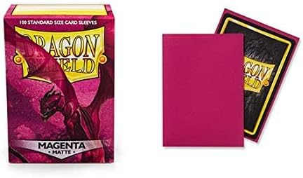 5 Packs Dragon Shield Matte Magenta Standard Size 100 ct Card Sleeves Value Bundle!