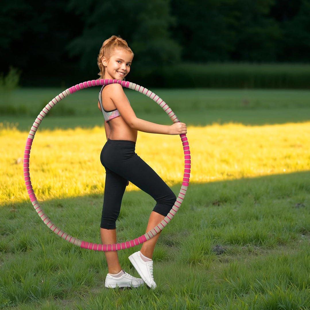 Hula Hoop Reifen Kinder - Hochwertige Schaumstoffpolsterung, 88cm, Edelstahlring, einfaches Handling