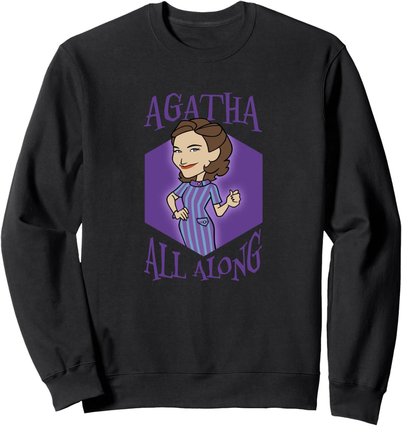 Marvel WandaVision Agatha All Along Purple Portrait Sweatshirt