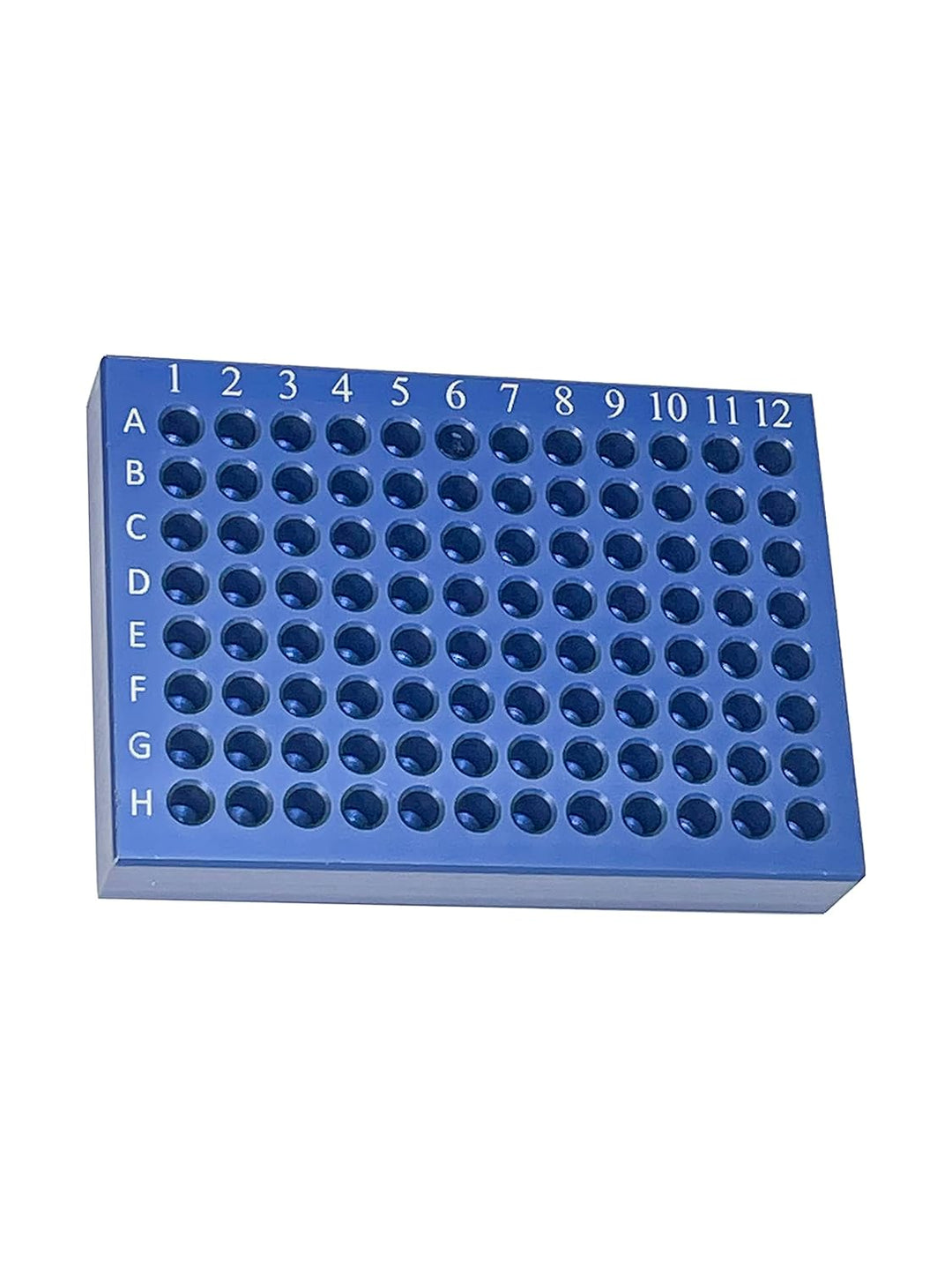 MUHWA 96 Well Aluminium-Kühlblock für 0,2 ml PCR-Mikroröhren, 8 x 12 Array, blau, 1 Stück 0.2ml-96 W