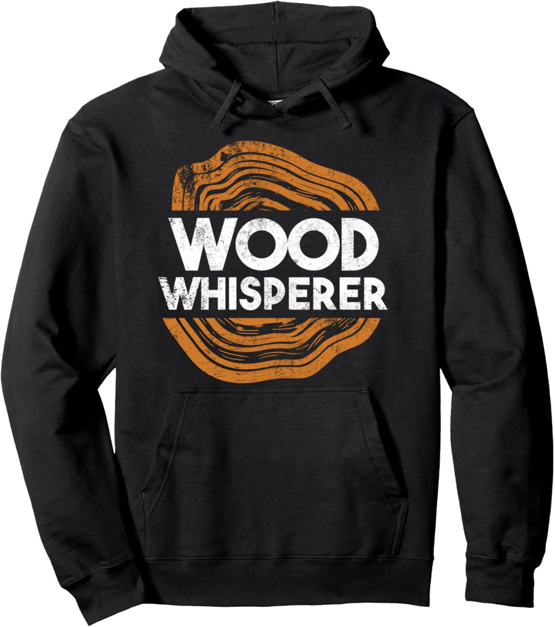 Wood Whisperer Wood Stump Cool Woodworker Carpenter Gift Pullover Hoodie