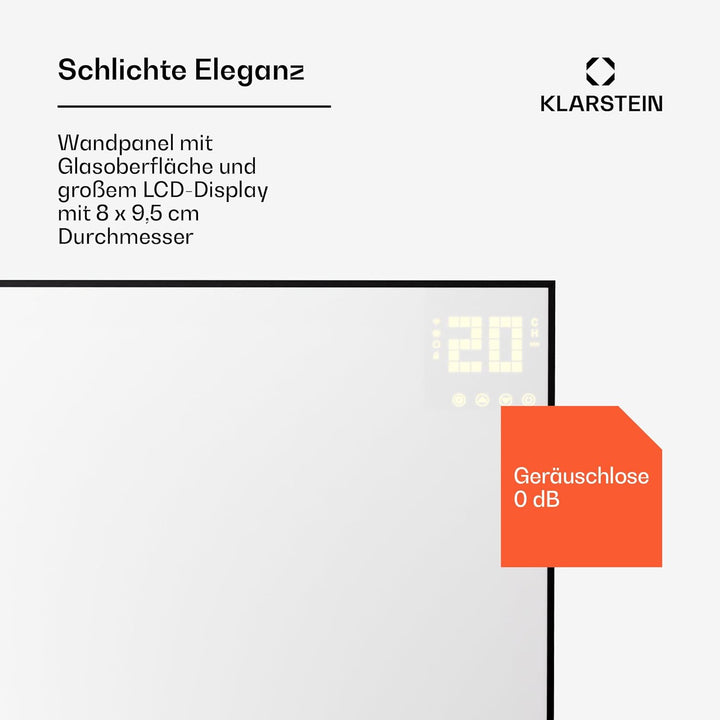 Klarstein Infrarotheizung mit Thermostat, 600W Elektroheizung, Smart Home Infrarotheizung zur Wandmo