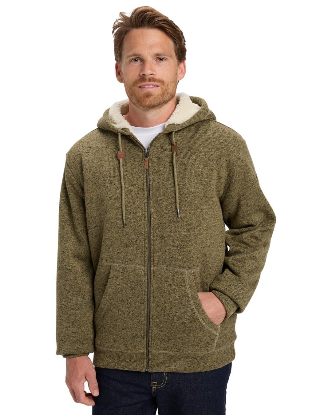 Quiksilver Herren Keller Sherpa Kapuzenpullover (1er Pack) S Aloe Heather, S Aloe Heather