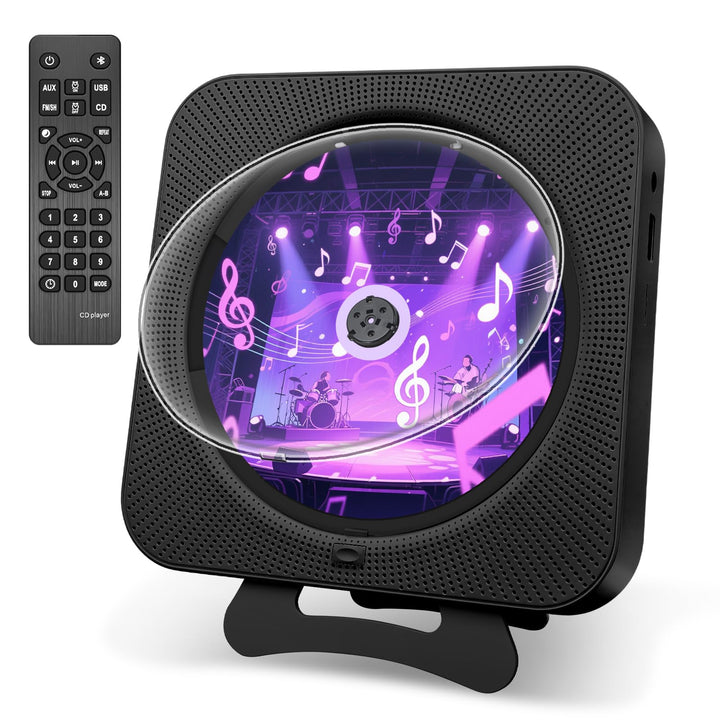 Canareen CD Player Boombox - Upgrade Bluetooth Lautsprecher mit Staubschutzhülle & LED Bildschirm |