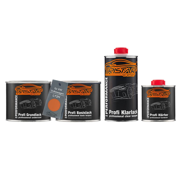TRISTARcolor Autolack Set Dose spritzfertig für VW/Volkswagen LY2H Pulsorange Grundlack + Basislack
