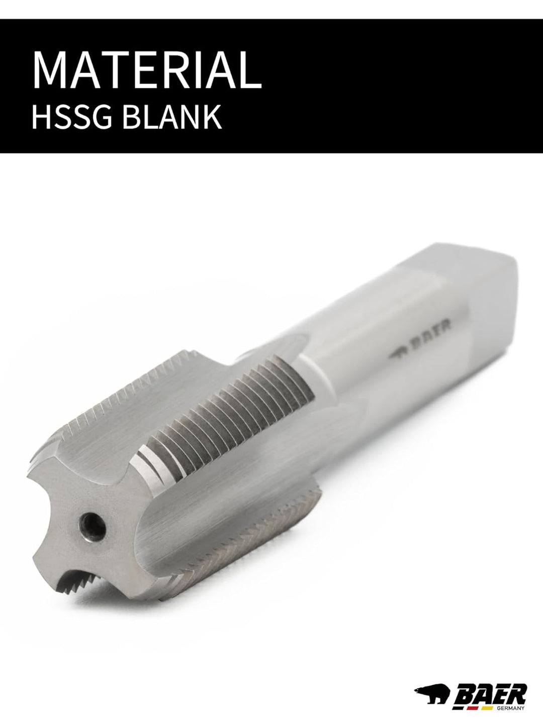 BAER Gewindebohrer NPT 1/2 x 14 HSSG Form C gerade genutet - Bohrer - Gewindeschneider - Gewindeschn