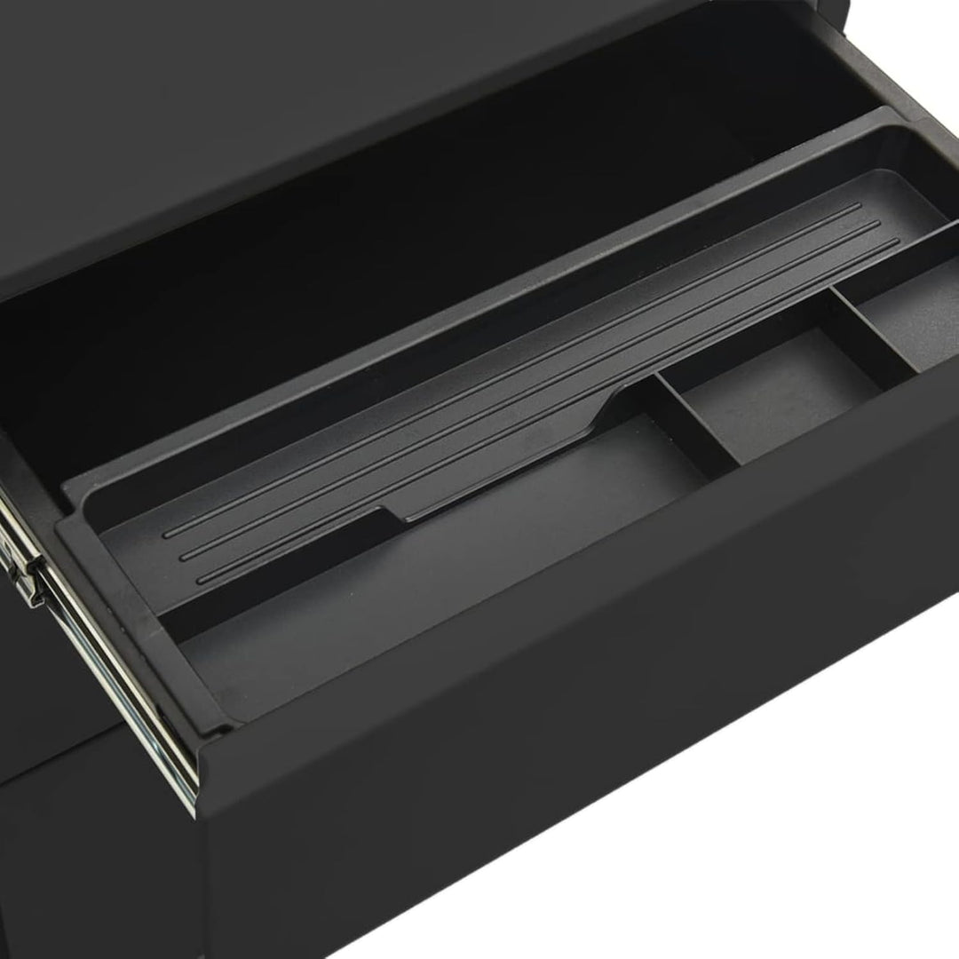 Homgoday Aktenschrank mit Rollen Büroschrank Rollschrank Rollcontainer Schubladenschrank mit 3 Schub