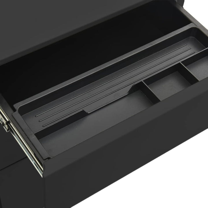 Homgoday Aktenschrank mit Rollen Büroschrank Rollschrank Rollcontainer Schubladenschrank mit 3 Schub