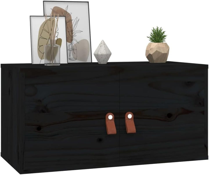 WIFESE 60x30x30 cm 2 Stück Wandschrank TV Schrank mit 2 Türen Hängeschrank Bücherregal Schweberegal