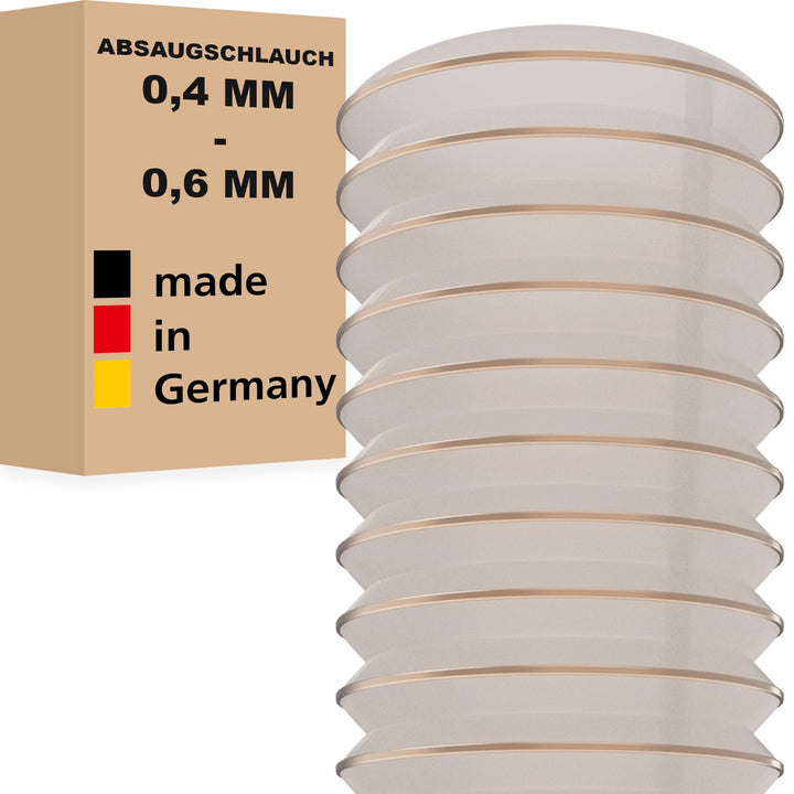 AWM Absaugschlauch PU transparent 0,4/0,6 mm Absauganlage Spiralschlauch schwer entflammbar Flexschl