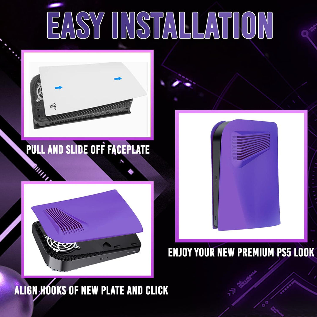 Galaxy PS5 Digitale Frontplatte mit Kühlungsöffnungen, gebogen, Ersatzplatten, Zubehör für Playstati