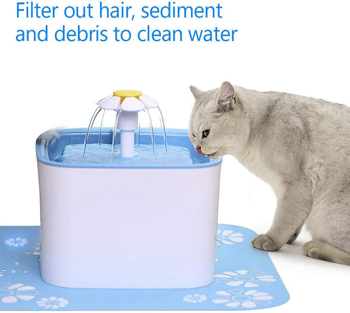 Decdeal Trinkbrunnen Ersatzfilter mit Harz und Aktivkohle Blumenwasserspender Quadra Filter für Katz